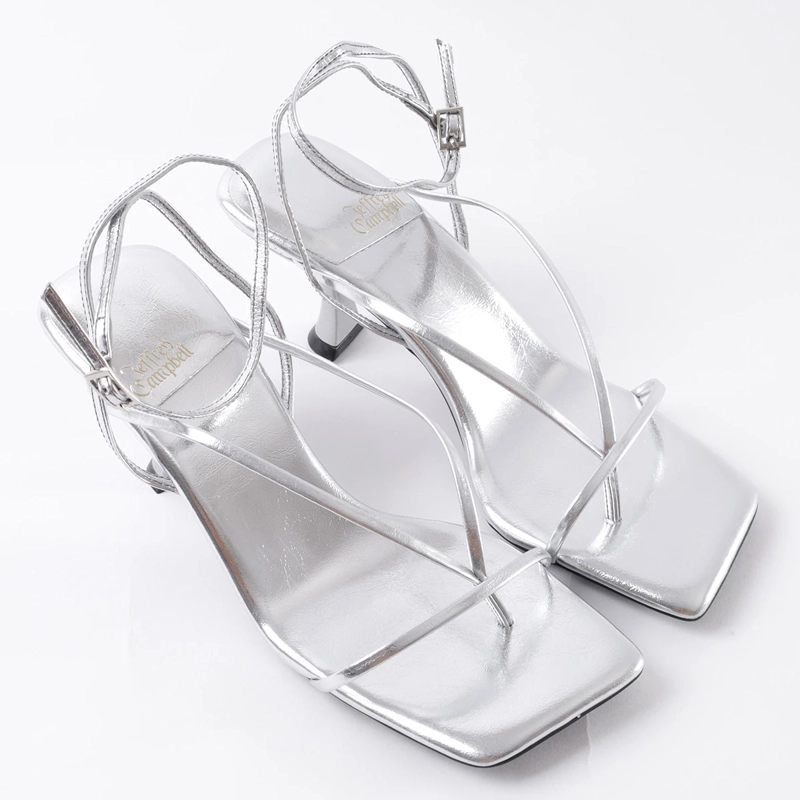 SANDALIAS MUJER JEFFREY CAMPBELL PLATEADO FLUXX  - 6