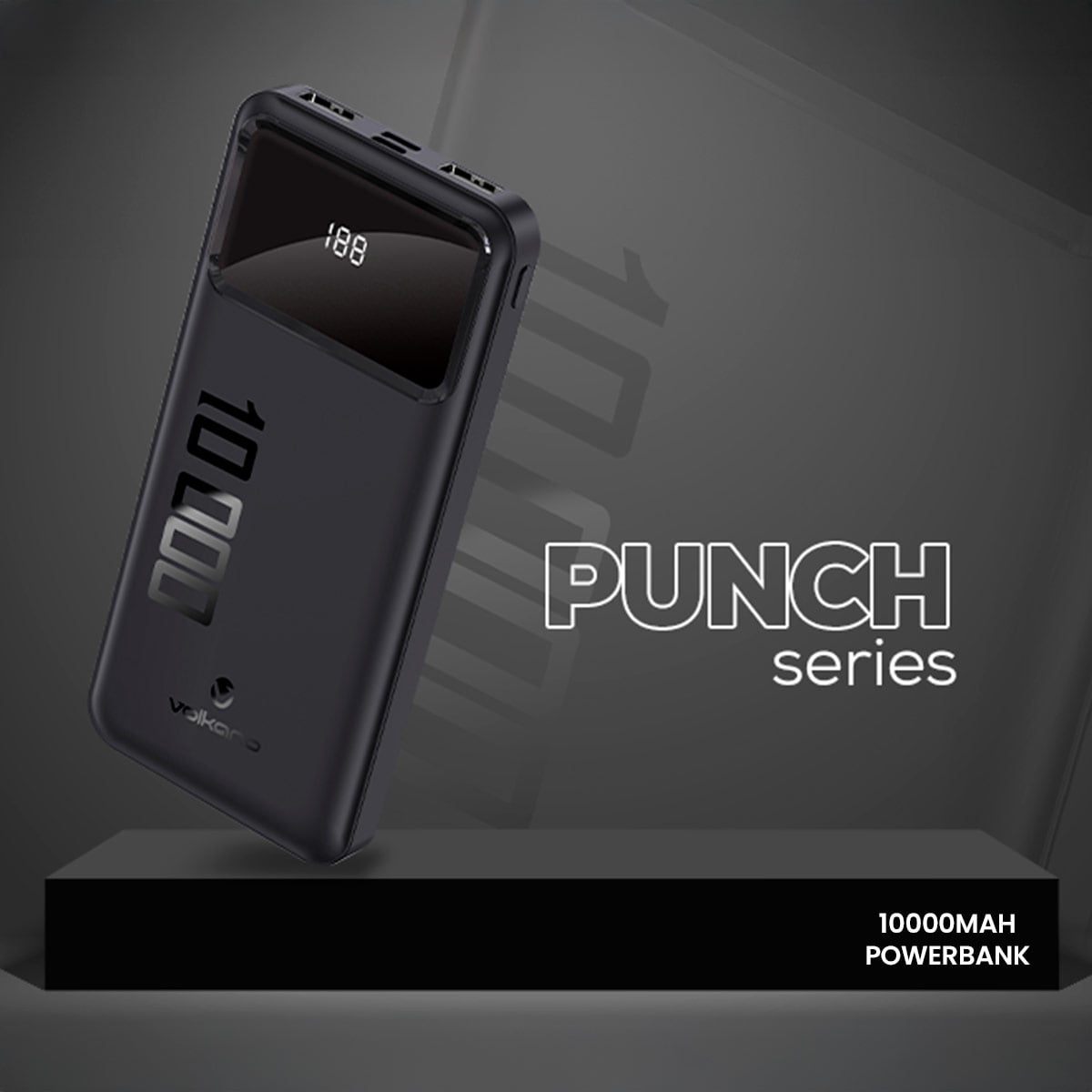 BATERÍA PORTÁTIL VOLKANO SERIE PUNCH 10000MAH - 5