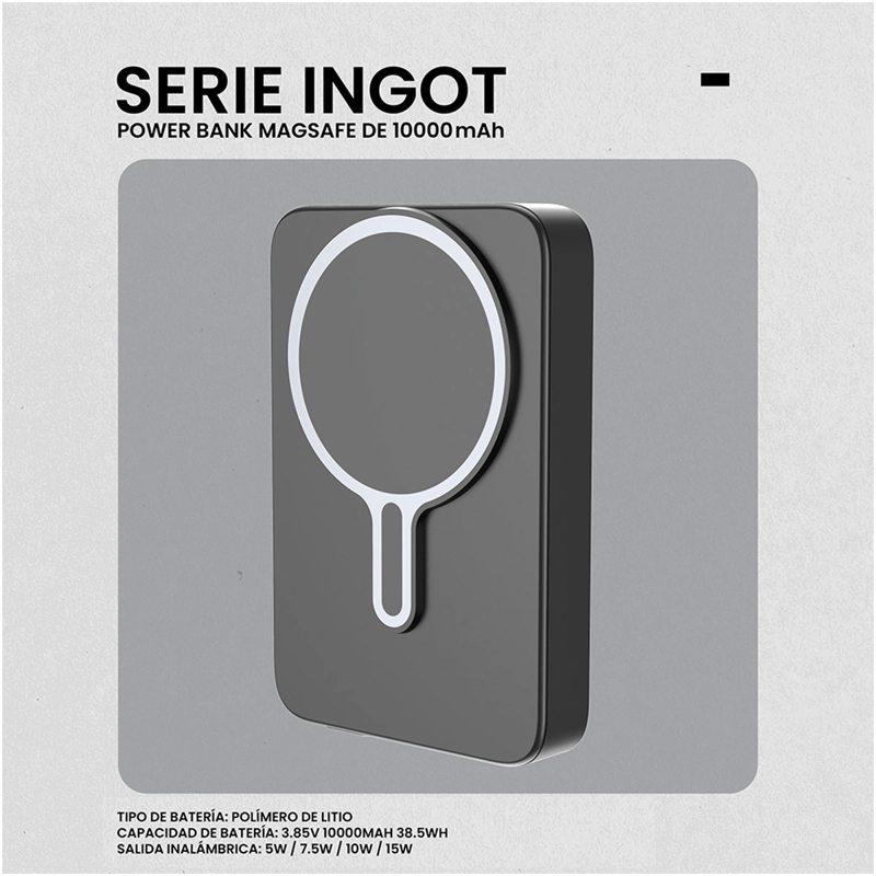 CARGADOR VOLKANO SERIE INGOT VKX-9031-BK MEAGSAFE 10000MAH - 6