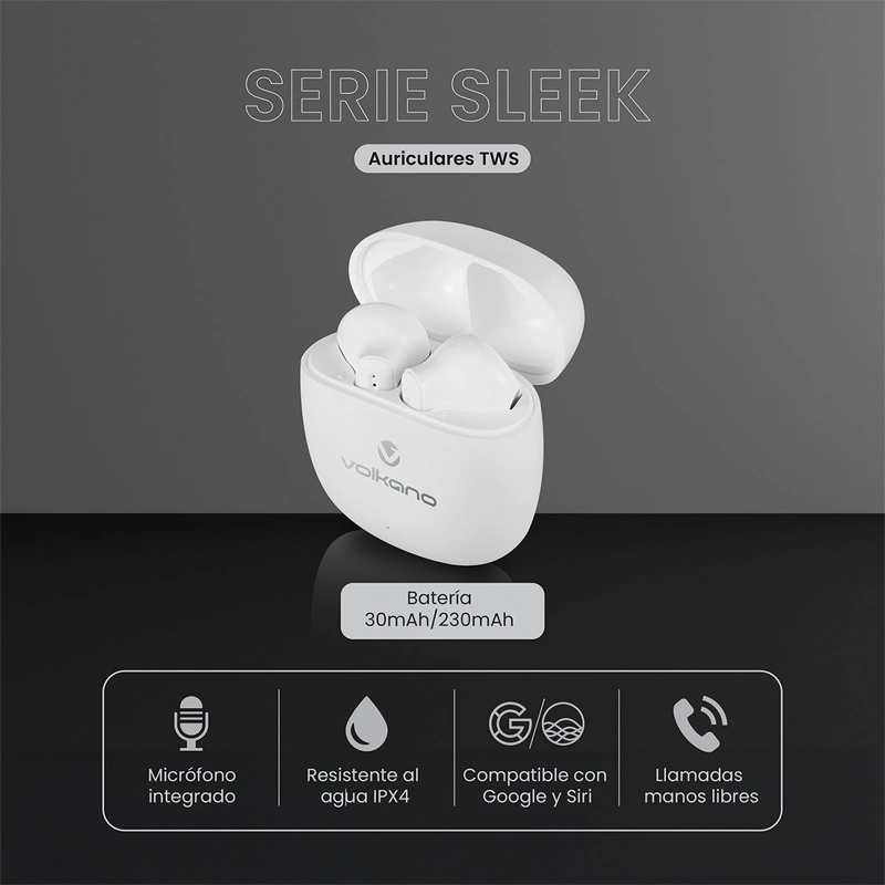 AUDÍFONOS VOLKANO IN EAR SERIE SLEEK BLUETOOTH - 6