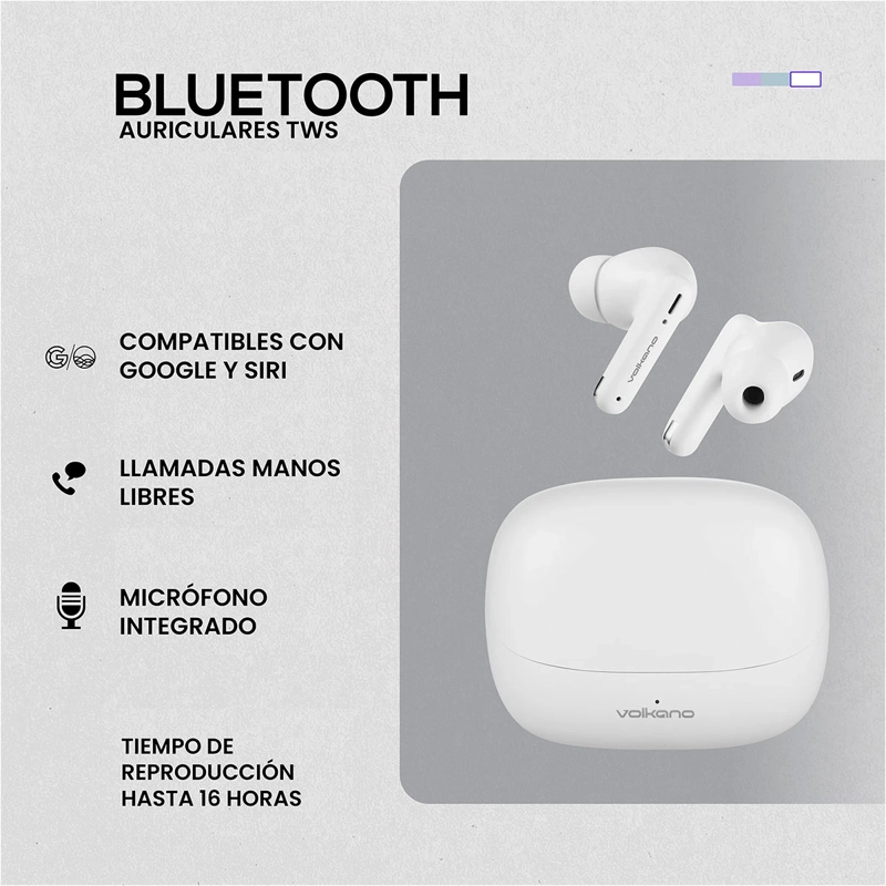 AUDÍFONOS VOLKANO IN EAR SERIE JUPITER BLUETOOTH - 9