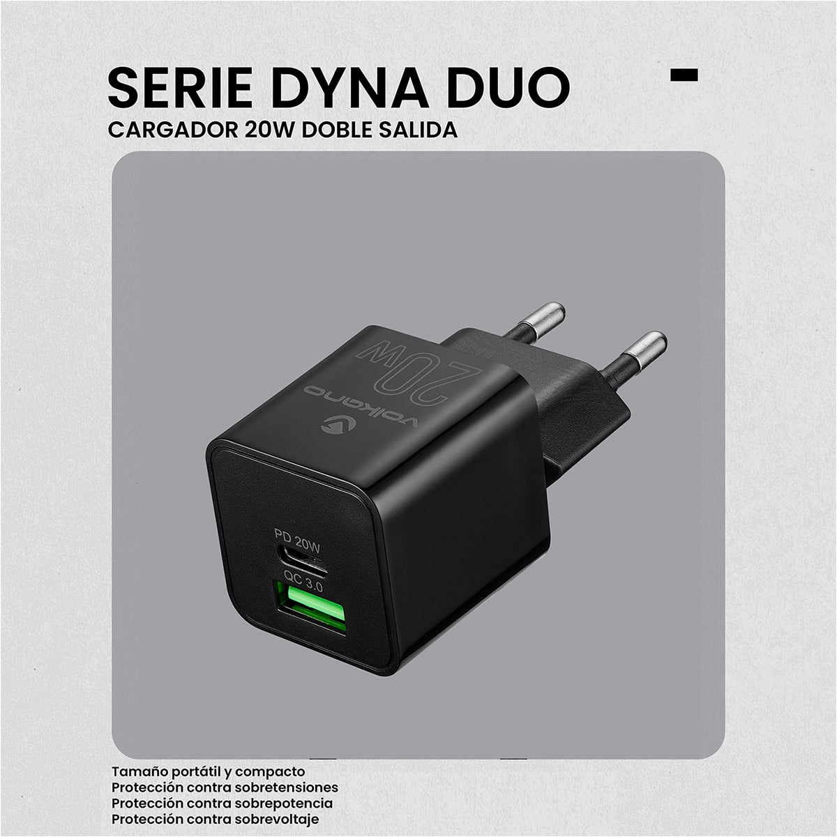 CARGADOR DE CELULAR 20W VOLKANO - 4