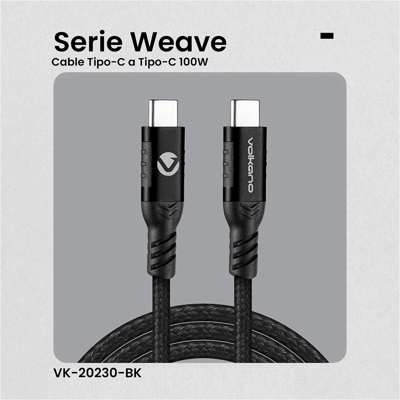 CABLE USB C 100W VOLKANO SERIE WEAV - 4