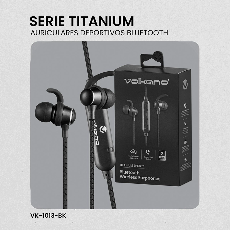 AUDÍFONOS VOLKANO IN EAR SERIE TITANIUM BLUETOOTH - 3