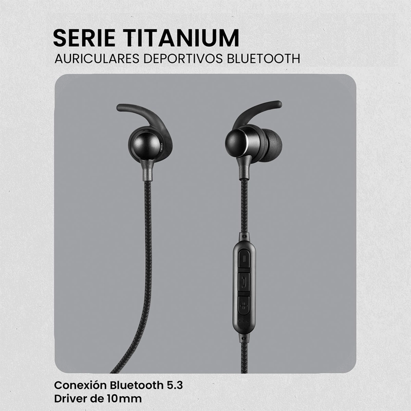AUDÍFONOS VOLKANO IN EAR SERIE TITANIUM BLUETOOTH - 4