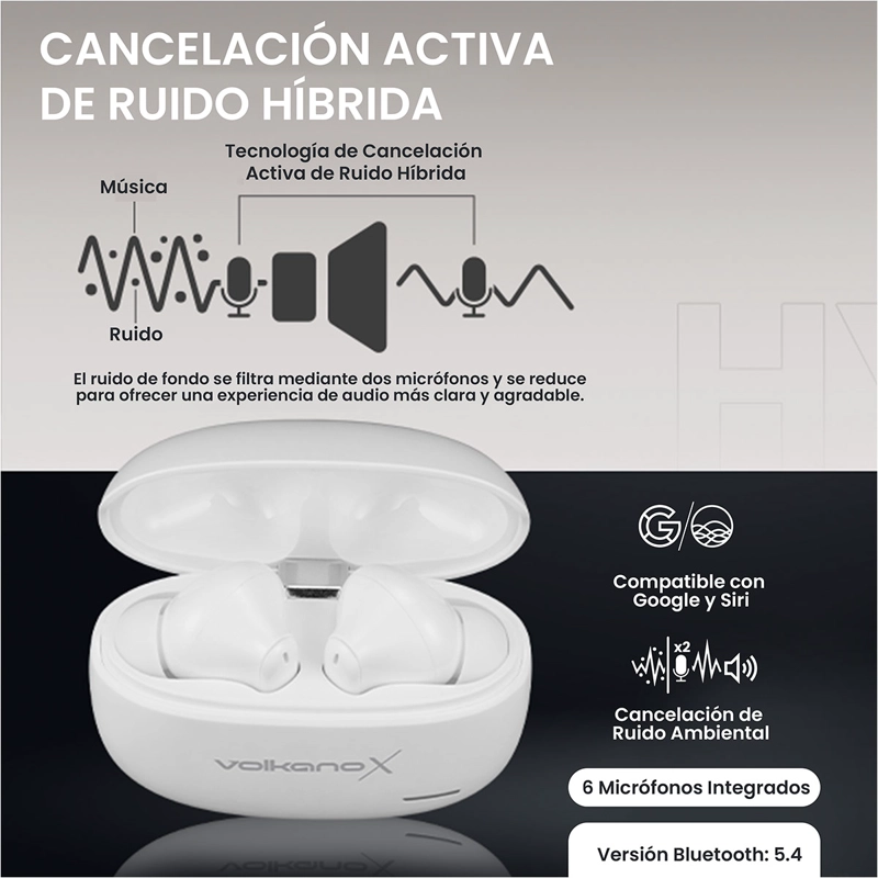 AUDÍFONOS VOLKANO IN EAR VXT200S BLUETOOTH - 13
