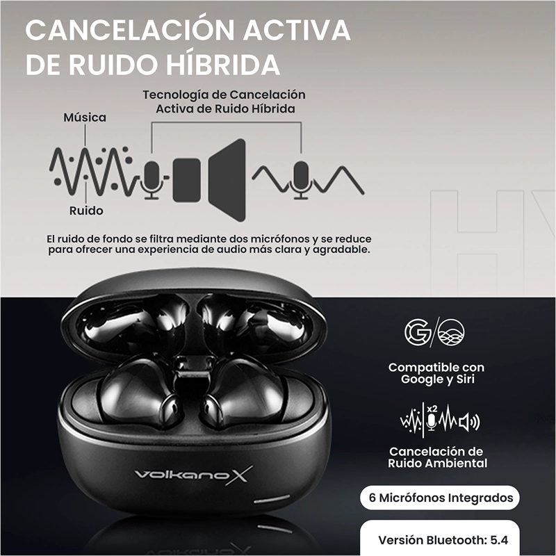 AUDÍFONOS VOLKANO IN EAR VXT200S BLUETOOTH - 11