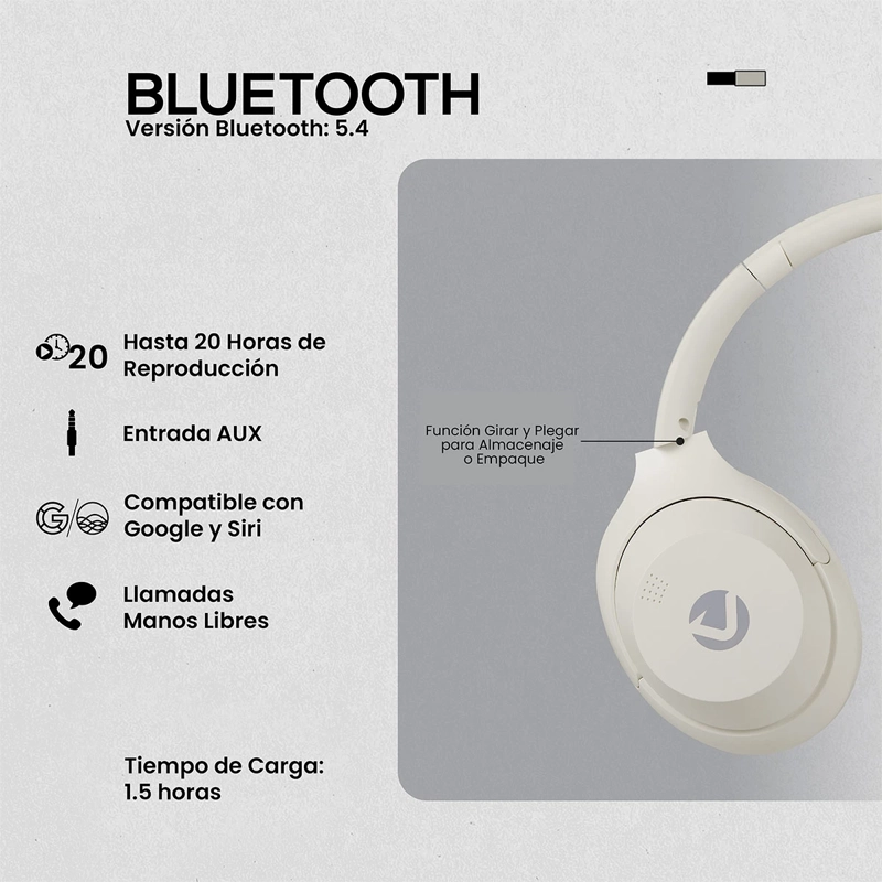 AUDÍFONOS VOLKANO ON EAR SERIE COSMIC 2.O BLUETOOTH - 9