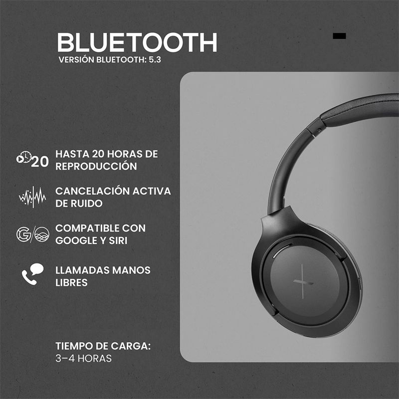 AUDÍFONOS VOLKANO ON EAR VXH100 BLUETOOTH - 8