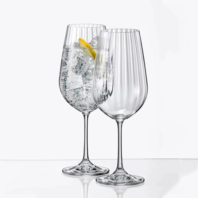 SET 6 COPAS VINO TINTO BOHEMIA WATERFALL 550ML - 2