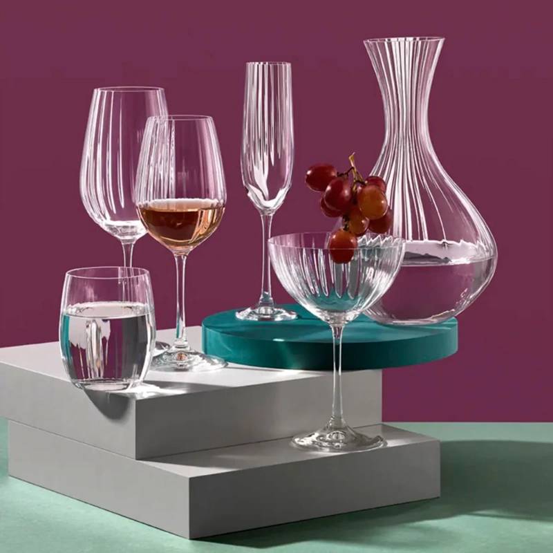 SET 6 COPAS VINO TINTO BOHEMIA WATERFALL 550ML - 4