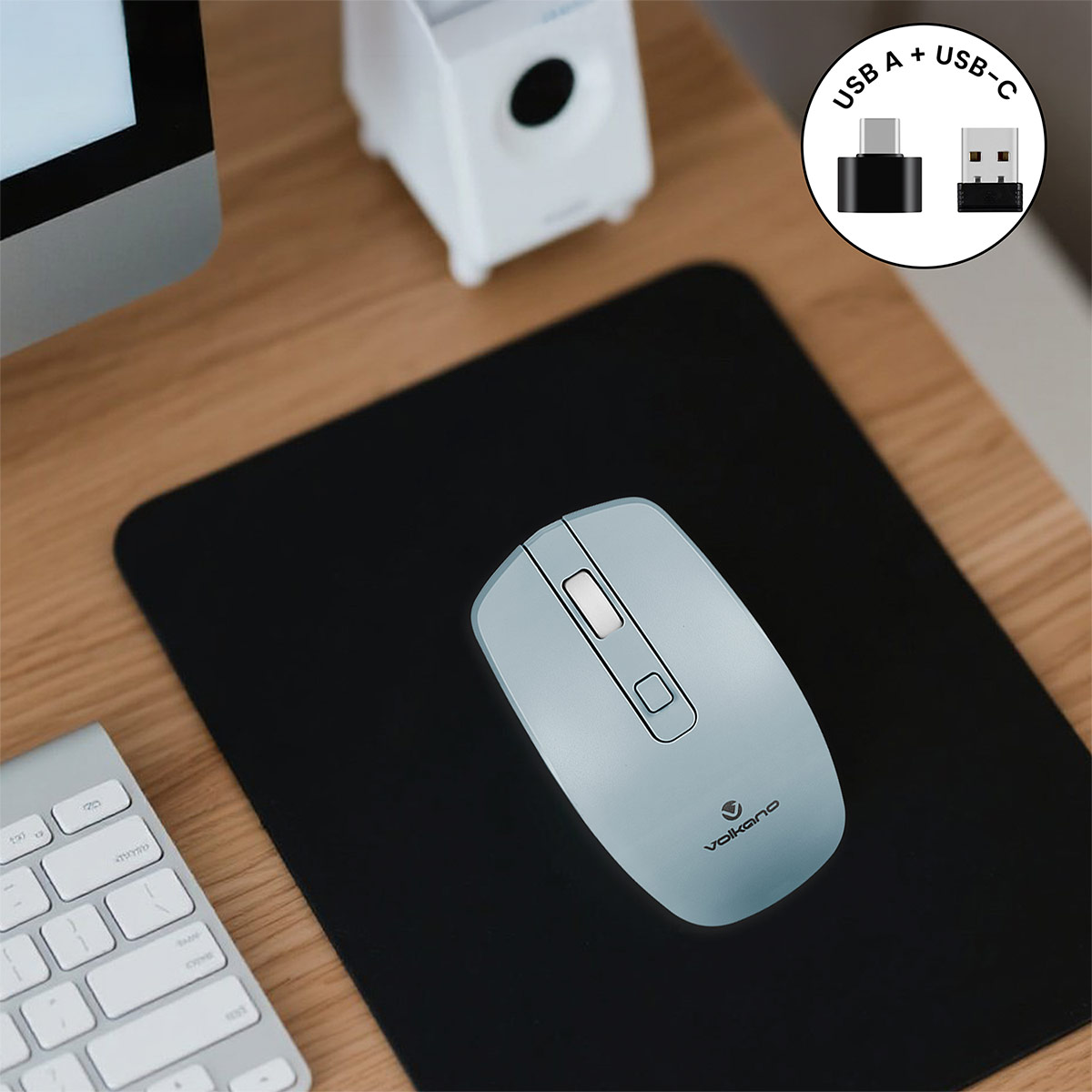MOUSE INALÁMBRICO VOLKANO SERIE GRANITE - 7