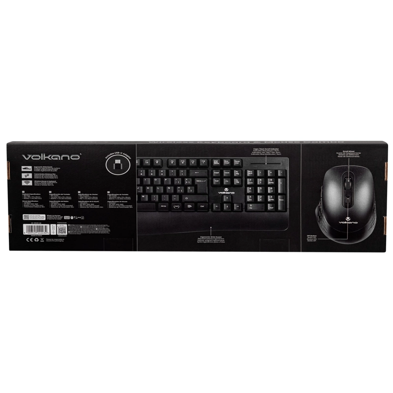 SET VOLKANO SERIE METEOR TECLADO + MOUSE INALÁMBRICO - 13