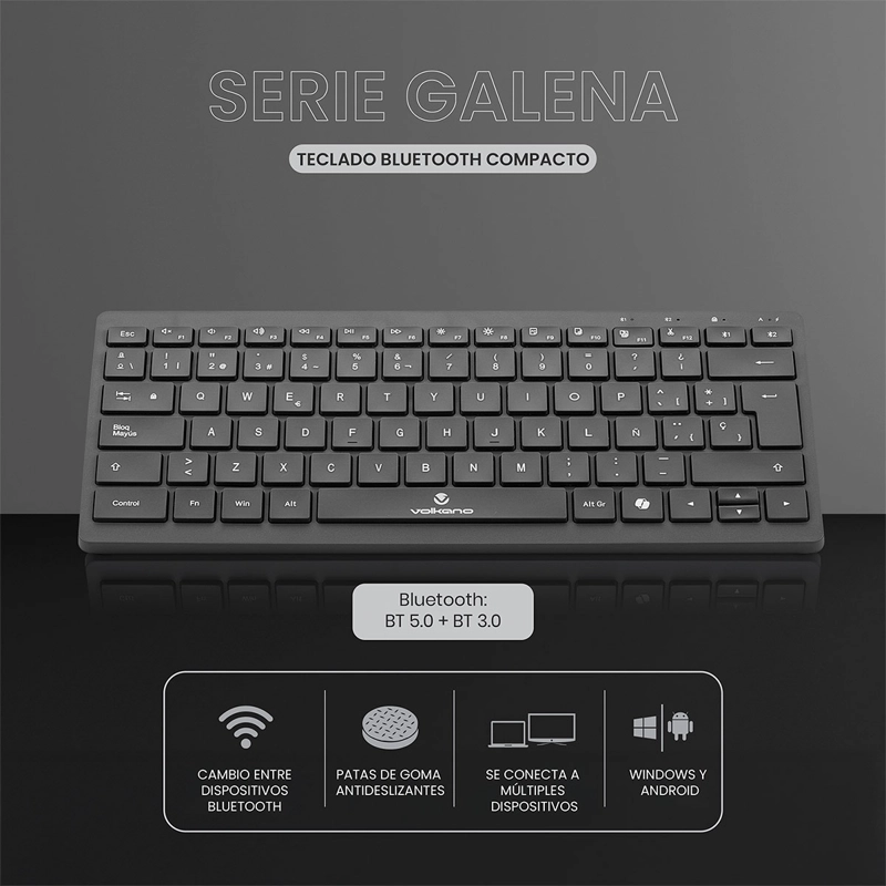 TECLADO INALÁMBRICO VOLKANO GALENA DUAL - 7