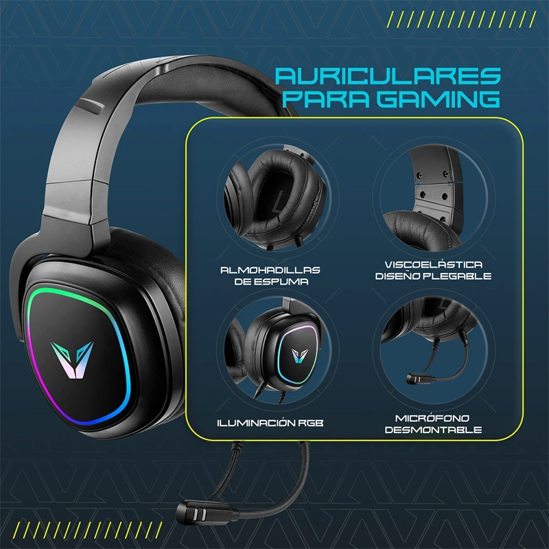 AUDÍFONOS VOLKANO ON EAR VX GAMING SERIE THUDER - 7