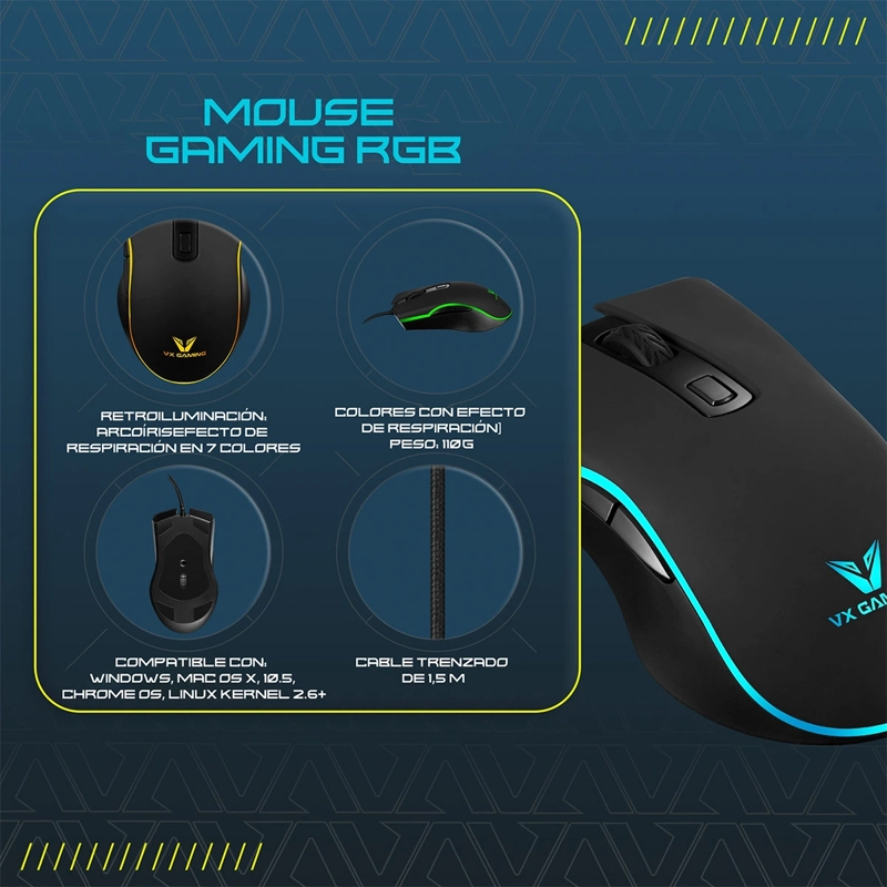 MOUSE VOLKANO VX GAMING SERIE HYPNOS - 8