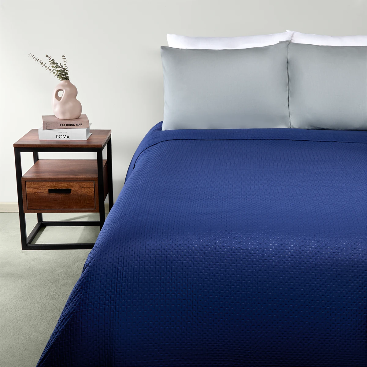 CUBRECAMA RIPLEY HOME PROMO 1.5 PLAZAS AZUL - 1