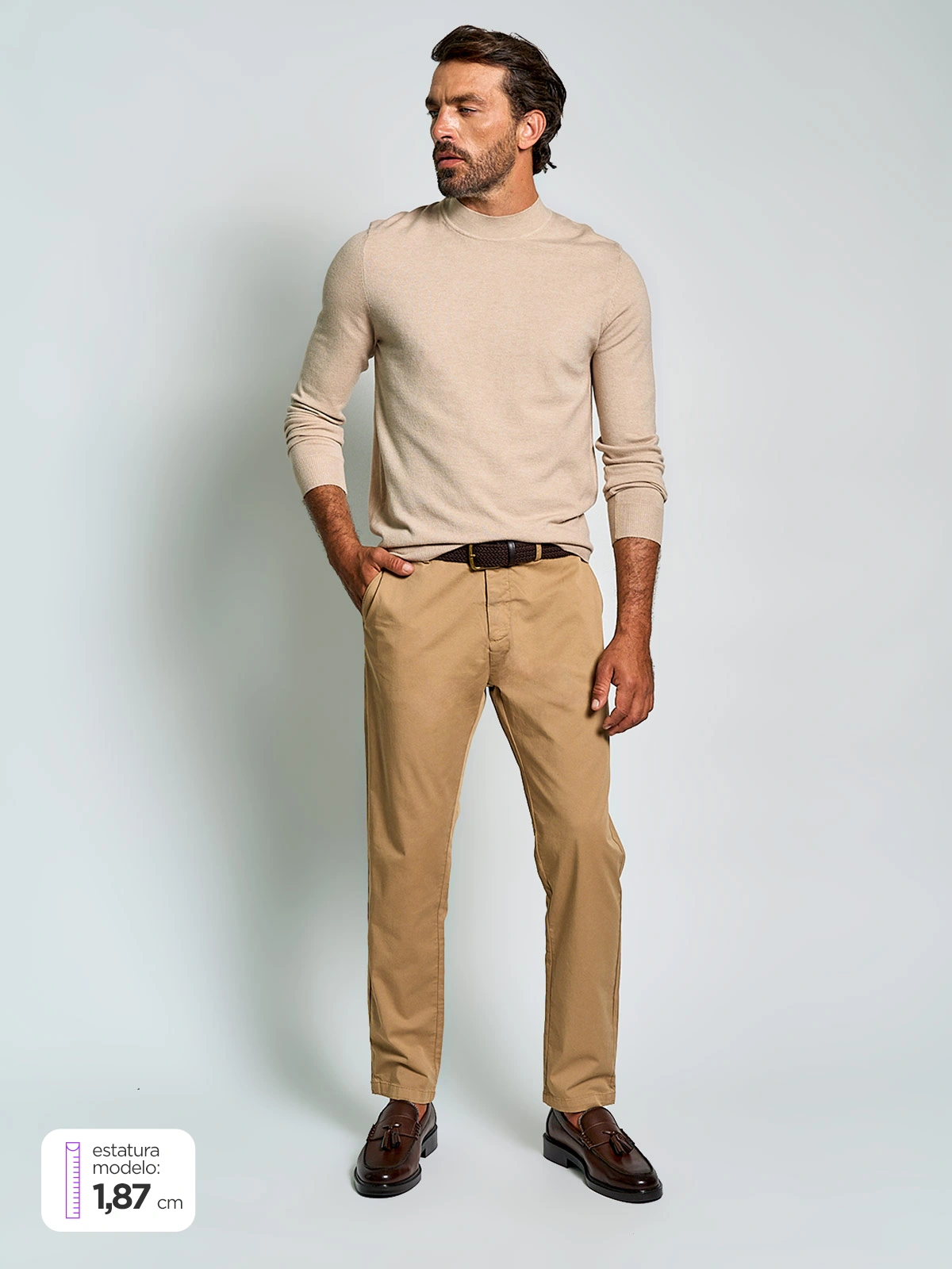 PANTALÓN HOMBRE SPAVALDI ALGODÓN CHINO LAVADO - 1