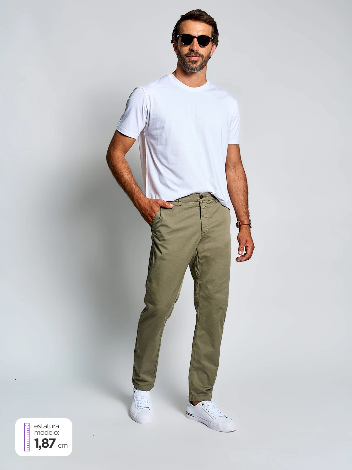 PANTALÓN HOMBRE SPAVALDI ALGODÓN CHINO LAVADO - 1