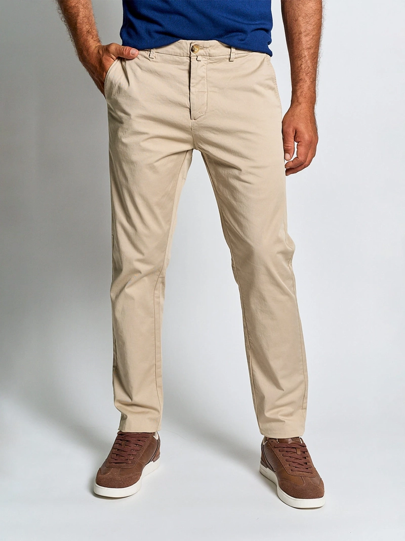 PANTALÓN HOMBRE SPAVALDI ALGODÓN CHINO LAVADO - 1