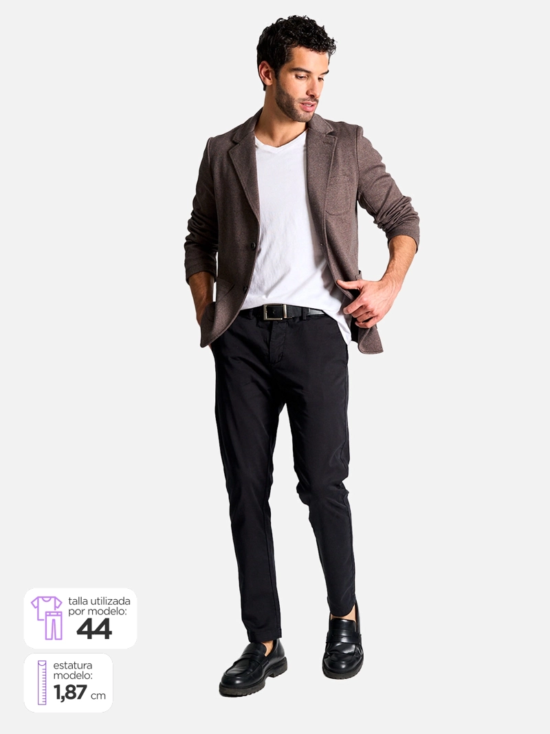 PANTALÓN HOMBRE SPAVALDI ALGODÓN CHINO LAVADO - 1