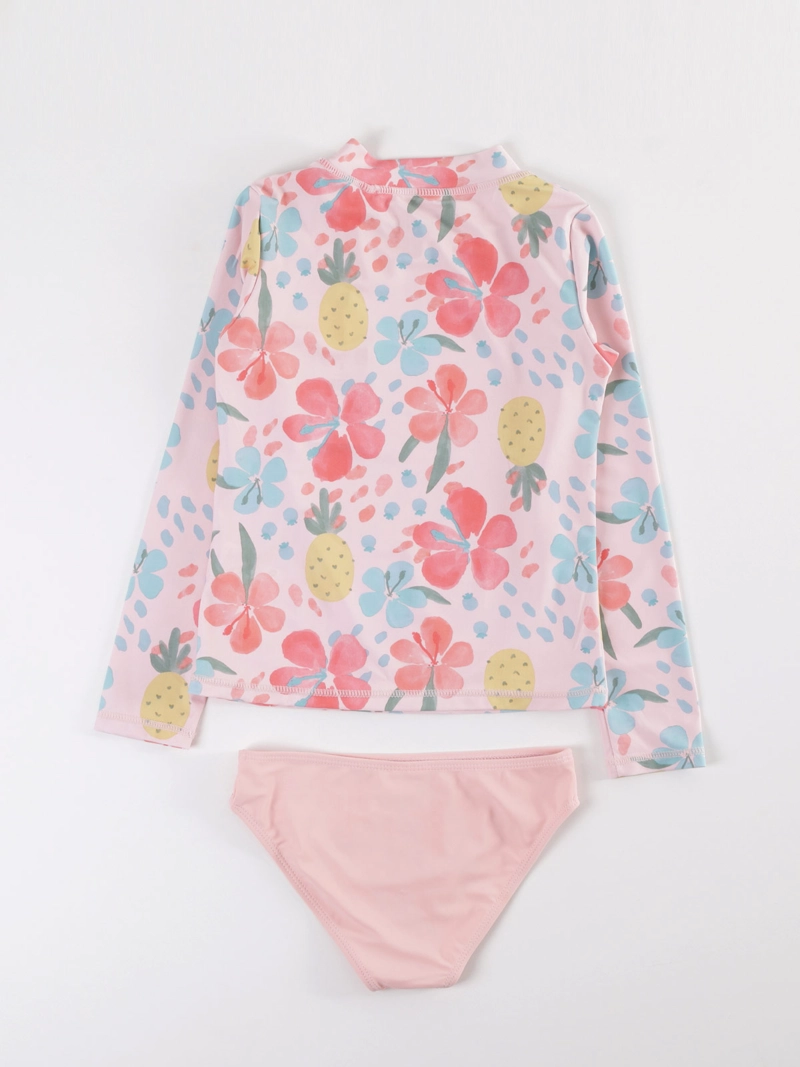 SET TRAJE DE BAÑO MANGA LARGA NIÑA HARVEST FLORES - 2