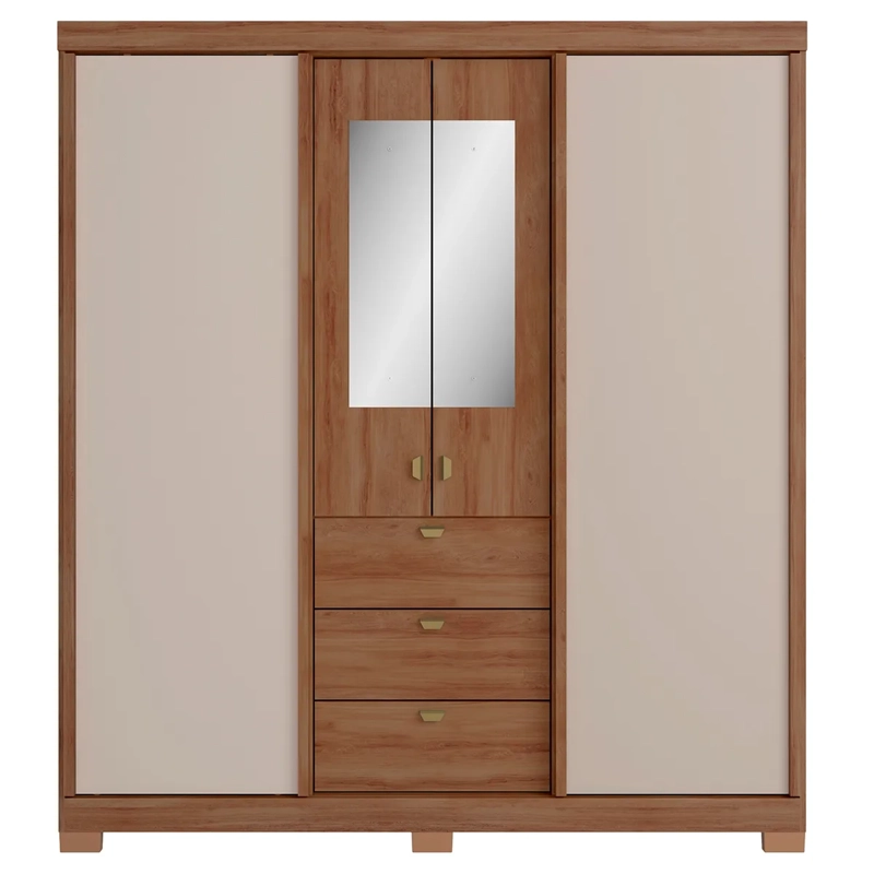 CLÓSET ROCA FIT 4 PUERTAS 3 CAJONES CANELA - 2