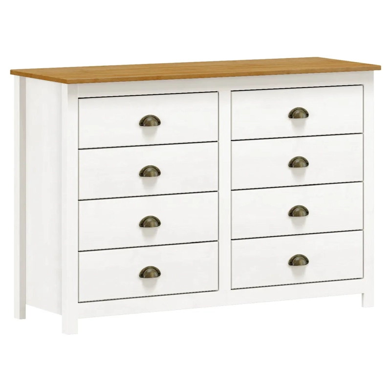 CÓMODA ROCA POSADAS MADERA 8 CAJONES BLANCO - 1