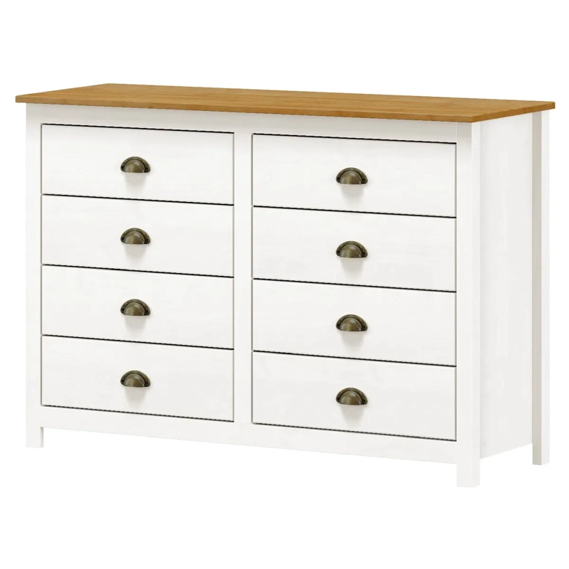 CÓMODA ROCA POSADAS MADERA 8 CAJONES BLANCO - 2