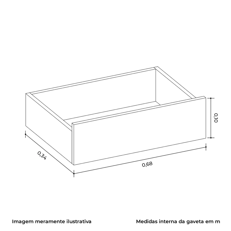 CÓMODA VEKKA HOME EVIDENZA 2 PUERTAS 4 CAJONES CAFÉ - 7