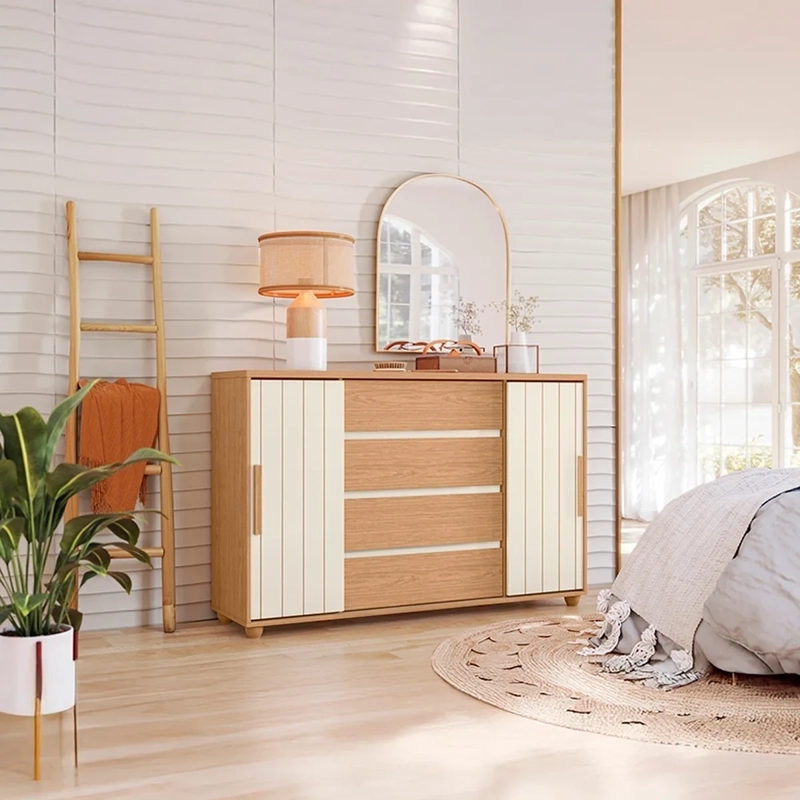 CÓMODA VEKKA HOME EVIDENZA 2 PUERTAS 4 CAJONES CAFÉ - 9
