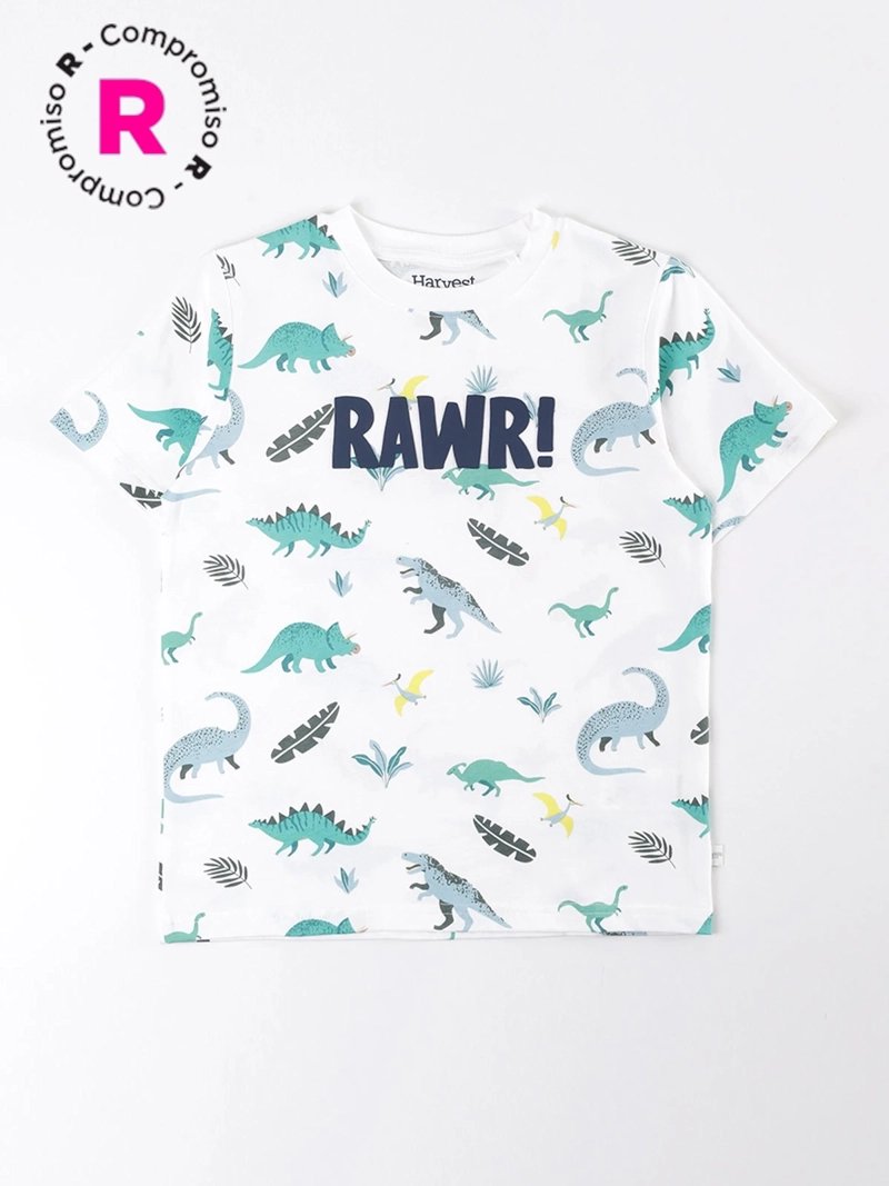 POLERA MANGA CORTA ALGODÓN NIÑO HARVEST PRINT - 1