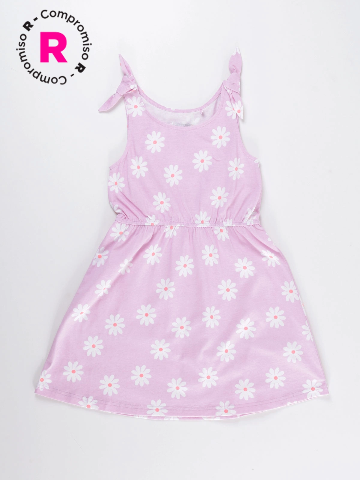 VESTIDO HARVEST ESTAMPADO CON NUDO - 1