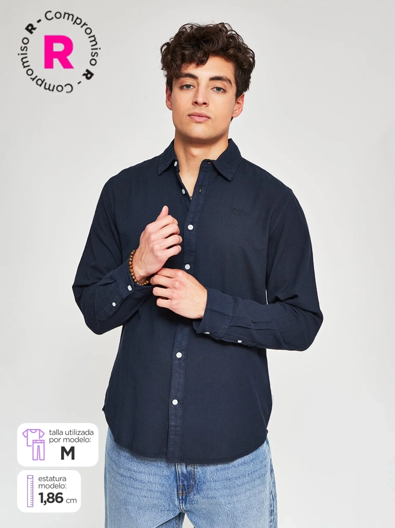 CAMISA HOMBRE PEPE JEANS ALGODÓN MANGA LARGA - 1