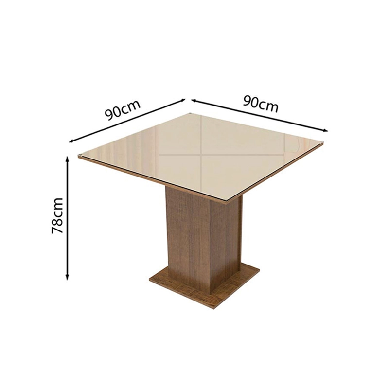 JUEGO DE COMEDOR VEKKA HOME LINDA FIORE 4 SILLA CAFÉ - 5