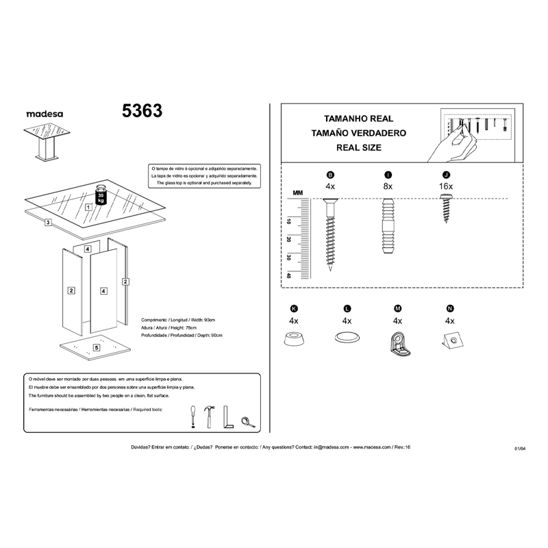 JUEGO DE COMEDOR VEKKA HOME LINDA FIORE 4 SILLA CAFÉ - 9