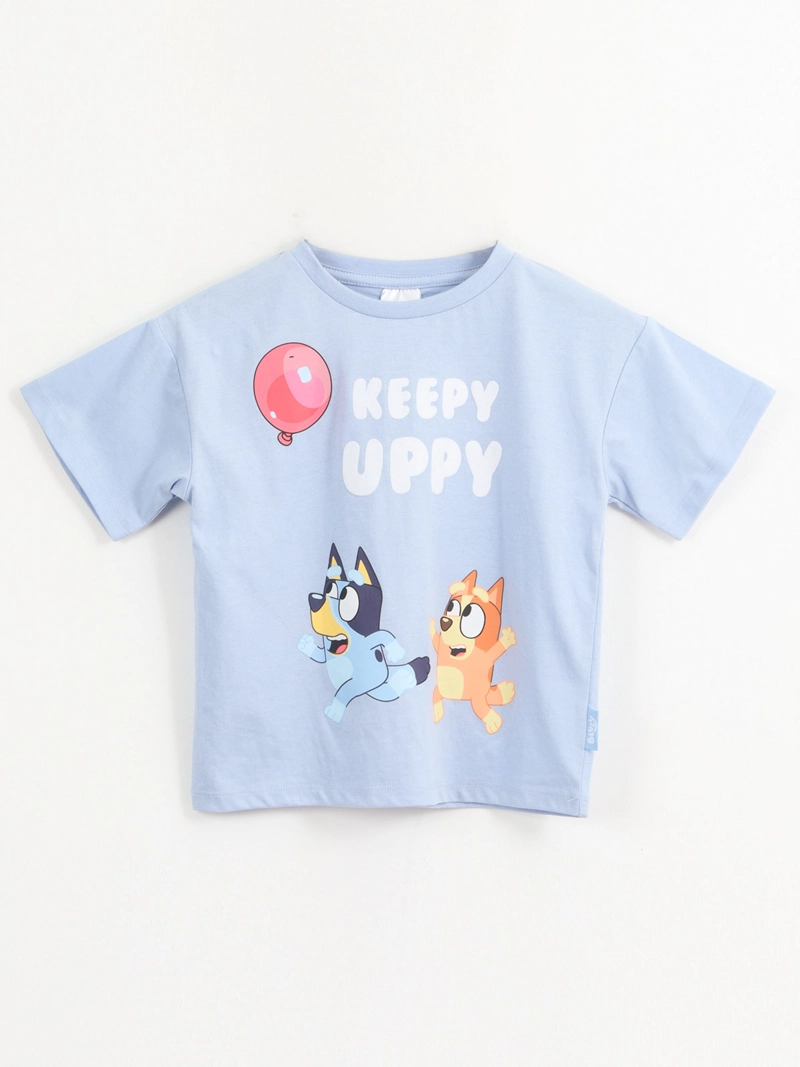 POLERA NIÑO BLUEY MANGA CORTA - 1