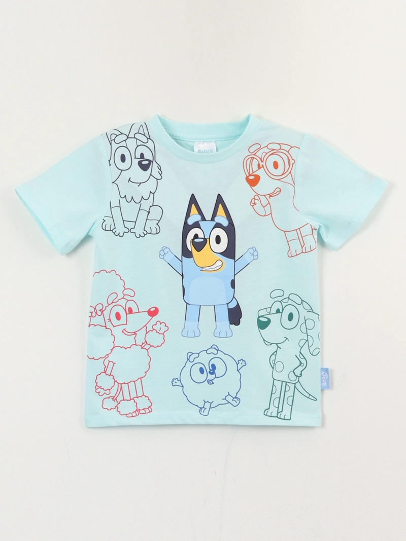 POLERA NIÑO BLUEY MANGA CORTA - 1