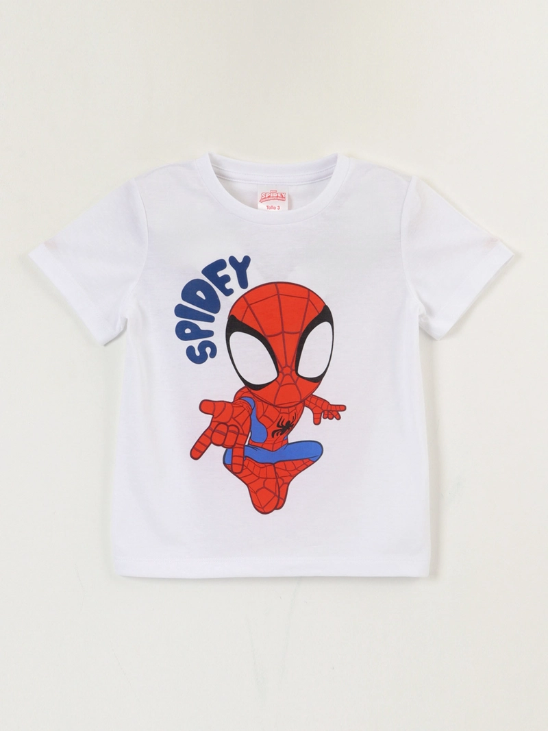 POLERA NIÑO SPIDERMAN SPIDEY MANGA CORTA - 1