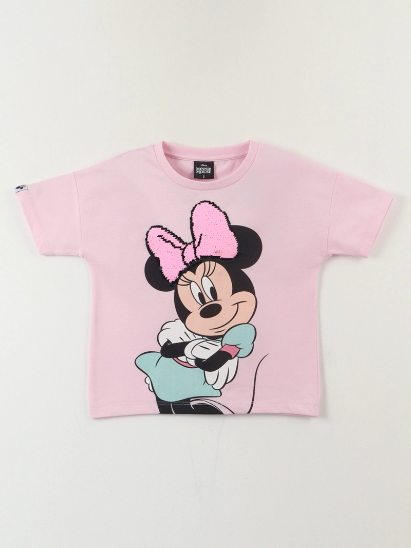 POLERA NIÑA MINNIE MANGA CORTA - 1