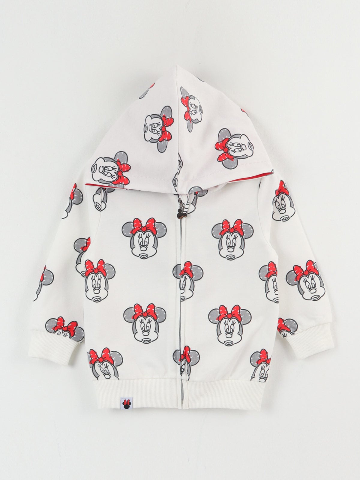 POLERON NIÑA MINNIE CON GORRO Y MANGA LARGA - 1