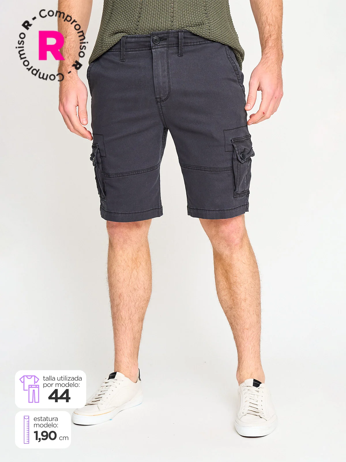 BERMUDA HOMBRE AEROPOSTALE CARGO ALGODÓN - 1