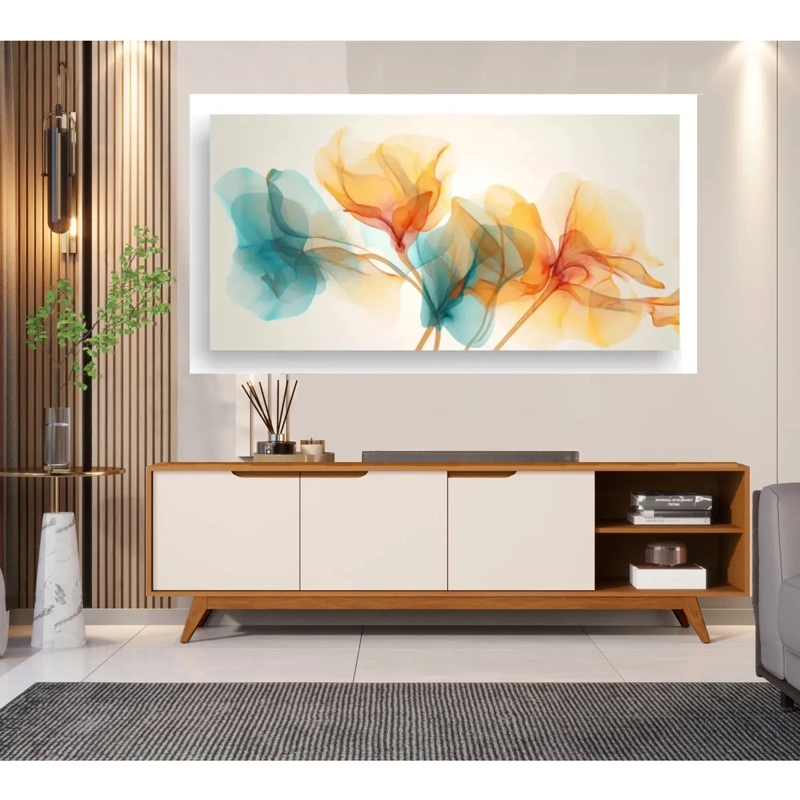 RACK TV BE DESIGN MDP 60" 3 PUERTAS CARAMELO/PERLA - 4