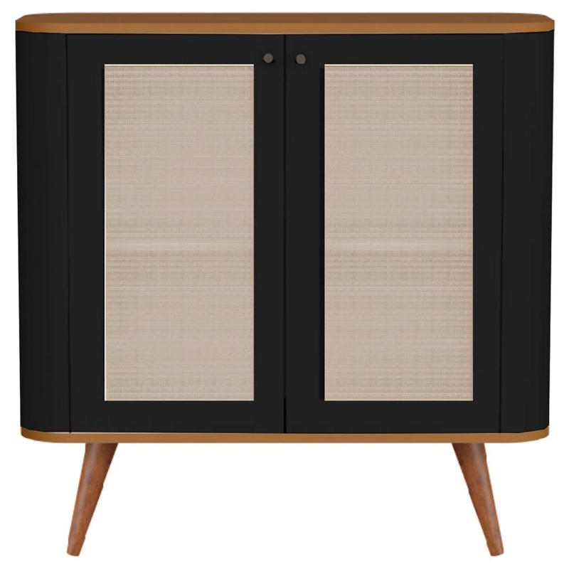 BUFFET BE DESIGN NEON NEGRO 2 PUERTAS CARAMELO - 1