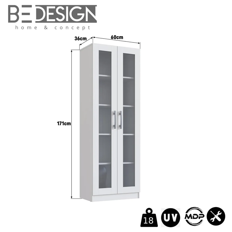 ARMARIO BE DESIGN EMOVELL 2 PUERTAS BLANCO - 3