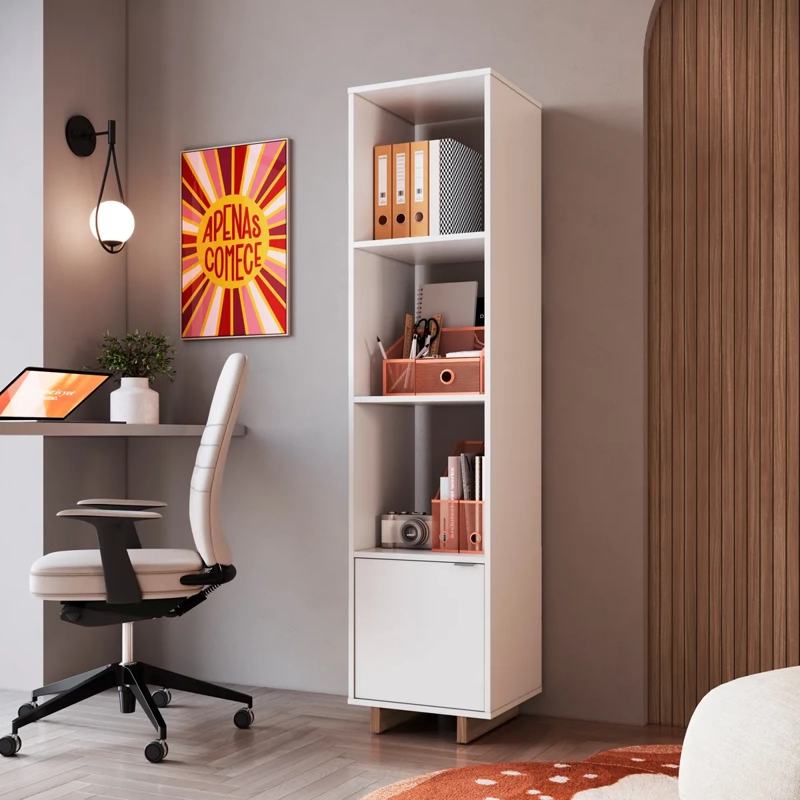 ARMARIO BE DESIGN NOMAD EMOVELL 3 ESPACIOS 1 PUERTA BLANCO - 4