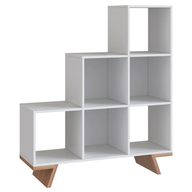 ESTANTE BE DESIGN NOBU EMOVELL 6 REPISAS MDP BLANCO - 1