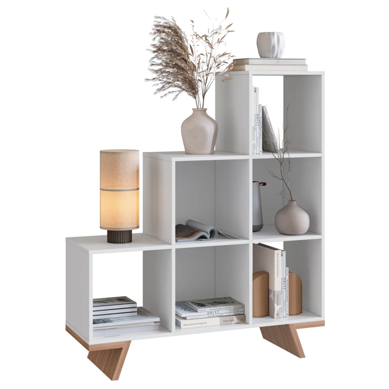 ESTANTE BE DESIGN NOBU EMOVELL 6 REPISAS MDP BLANCO - 2