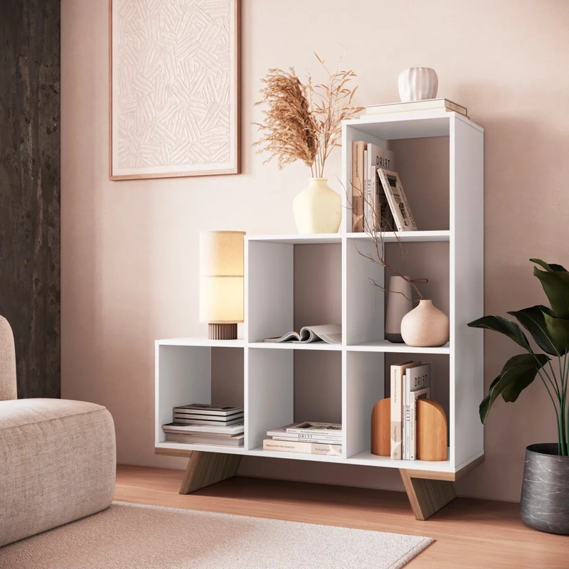 ESTANTE BE DESIGN NOBU EMOVELL 6 REPISAS MDP BLANCO - 4