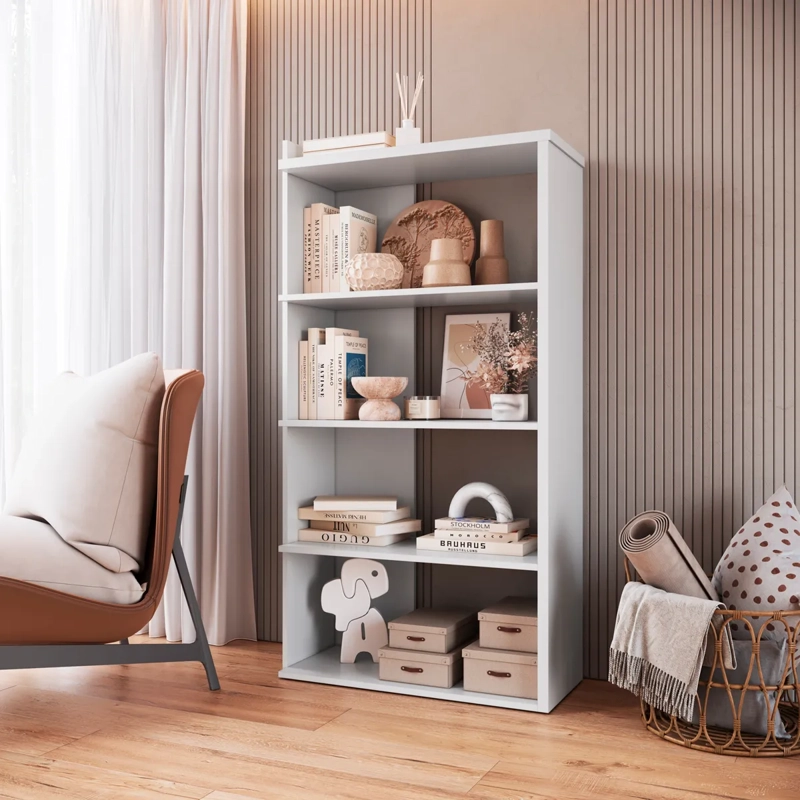 ESTANTE BE DESIGN SENSE EMOVELL 4 REPISAS MDP BLANCO - 4